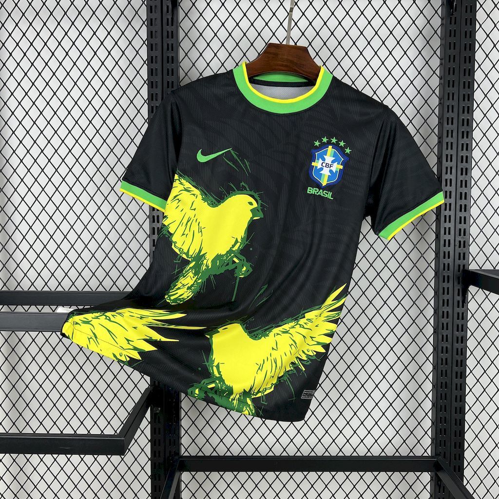 Brazil 2026 Special Edition Jersey Black w/Yellow birds
