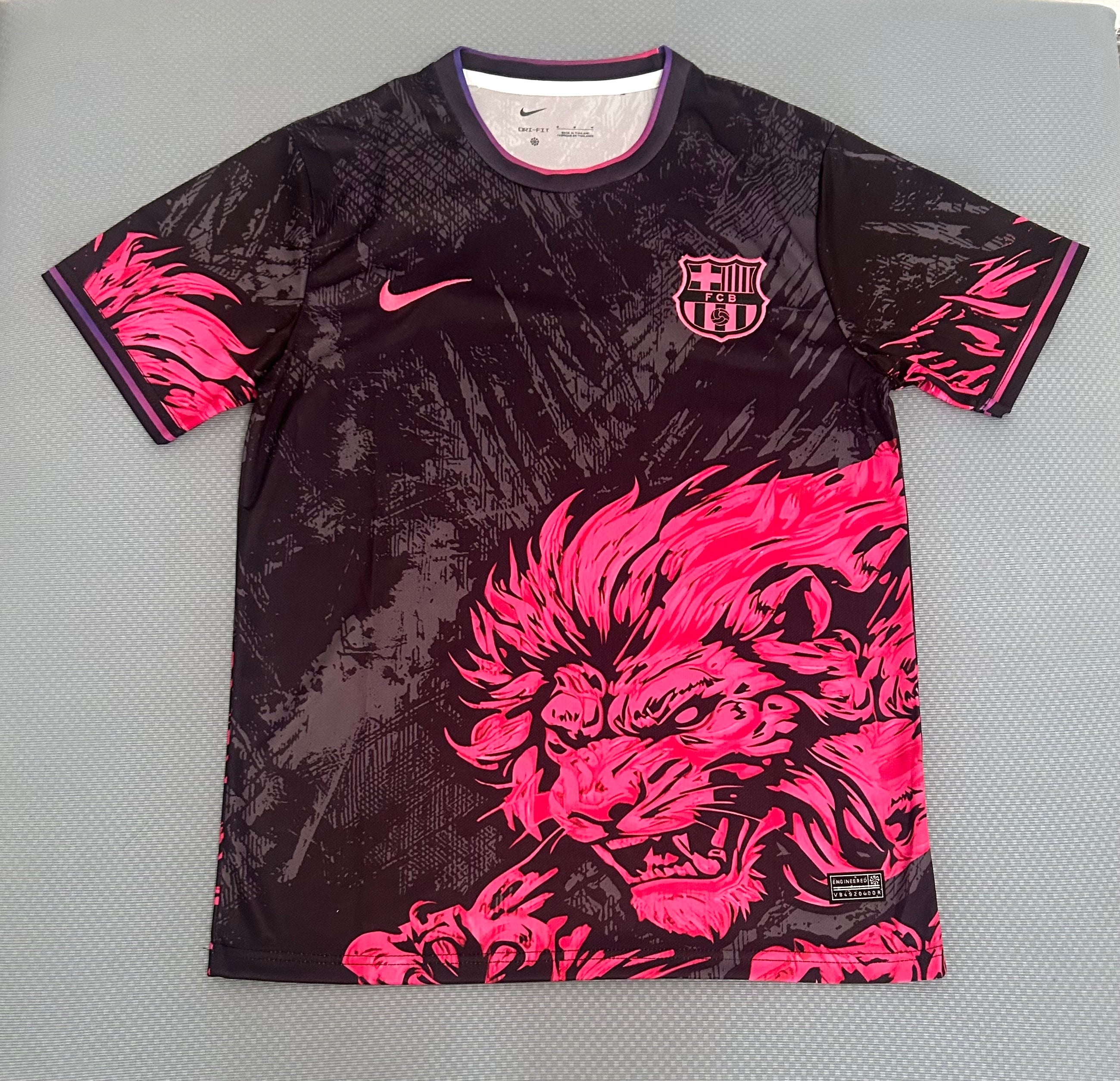 Barcelona 2025/26 Special Edition Jersey Black w/Pink Lion