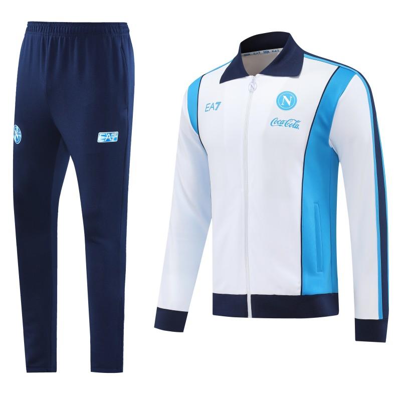 2025/26 Napoli Dark Blue and White Tracksuit