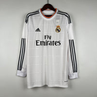 Real Madrid 2013/14 Retro Home Long Sleeve Jersey