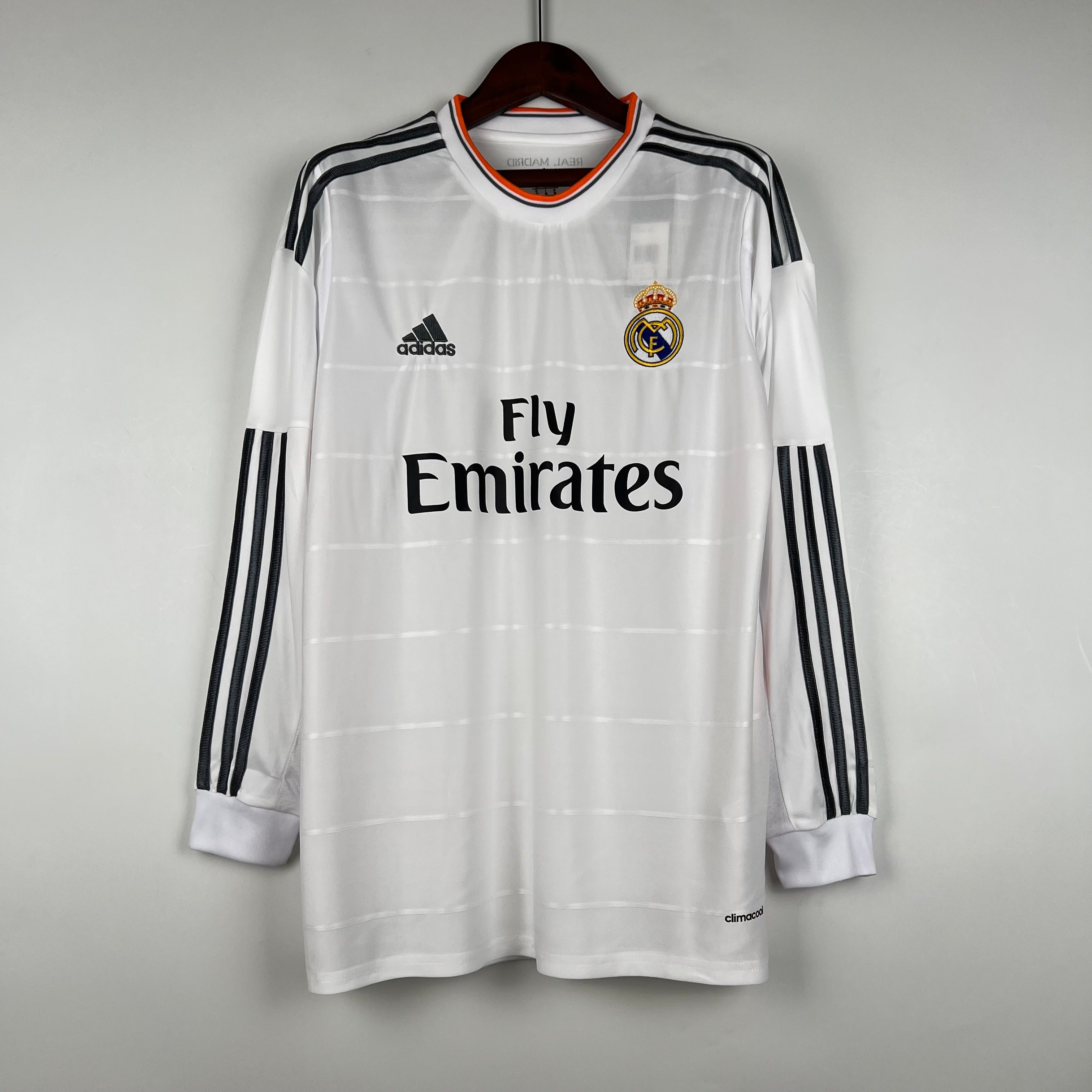 Real Madrid 2013/14 Retro Home Long Sleeve Jersey