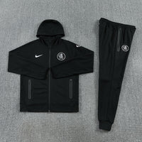 2025/26 Chelsea Black Tracksuit with hoodie