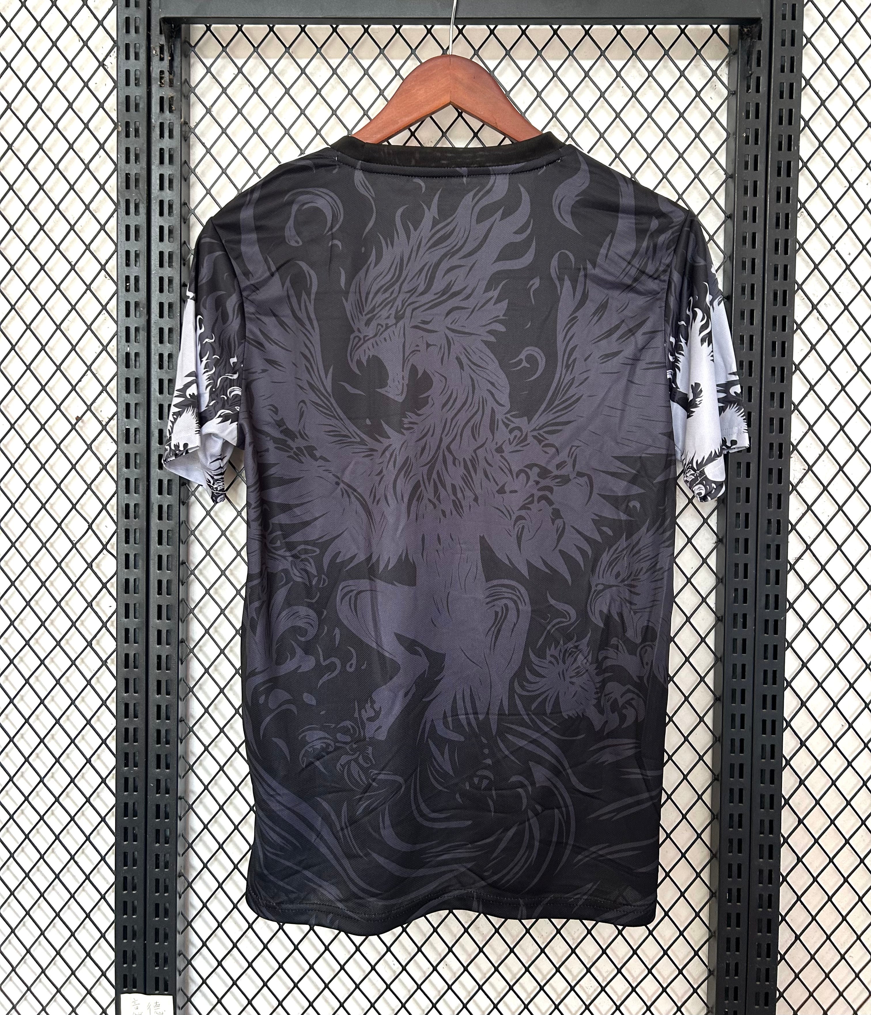 Maglia Giappone speciale nera con dragone grigio 2025